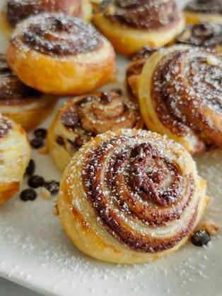 Schnelle Mini-Schoko-Schnecken