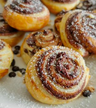 Schnelle Mini-Schoko-Schnecken