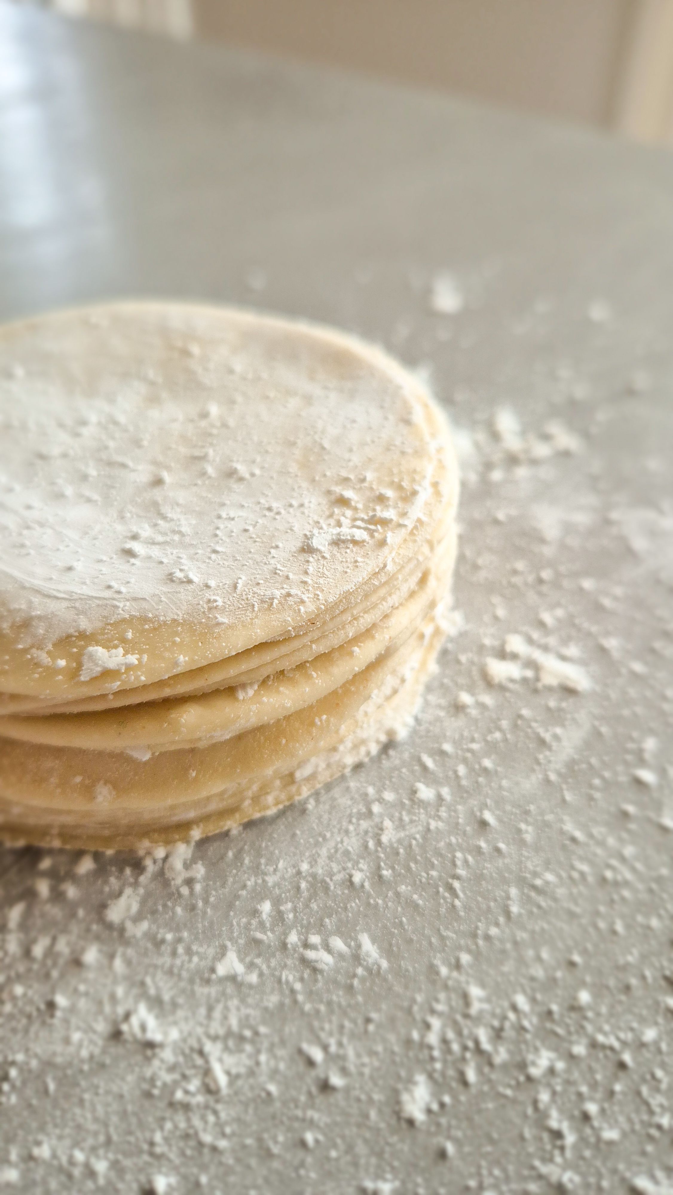 Selbstgemachter Teig für Dumplings