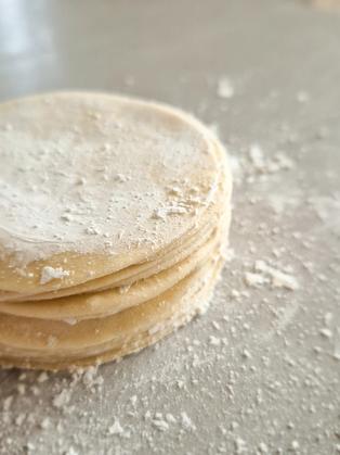 Selbstgemachter Teig für Dumplings