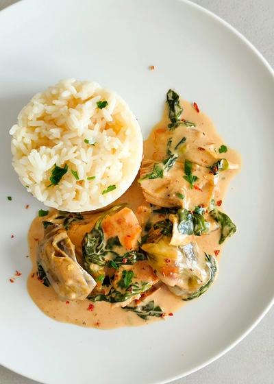 Hähnchen in cremiger Artischockensoße - Bild 3