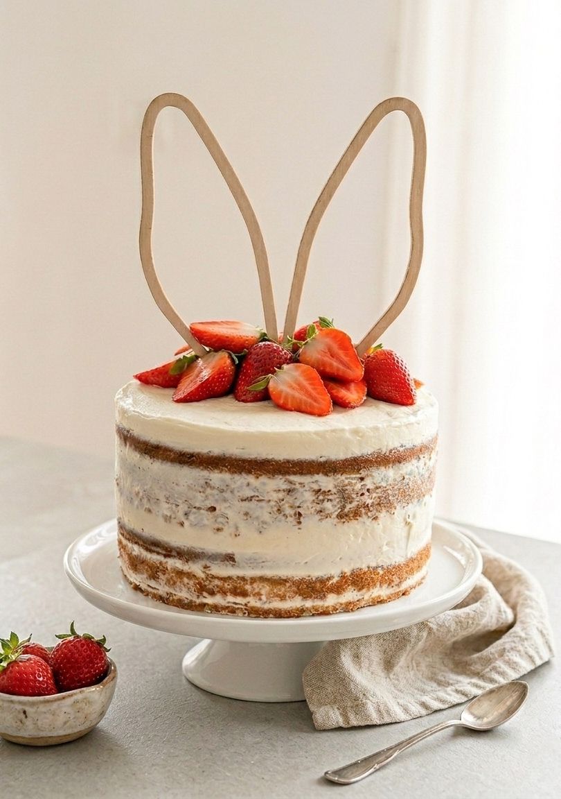 Erdbeer-Mascarpone-Kuchen: Ein einfaches Naked Cake Rezept