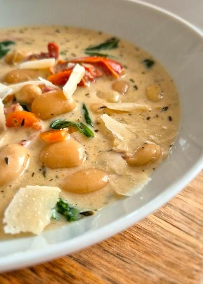 Mediterrane weiße Riesenbohnensuppe - Bild 4