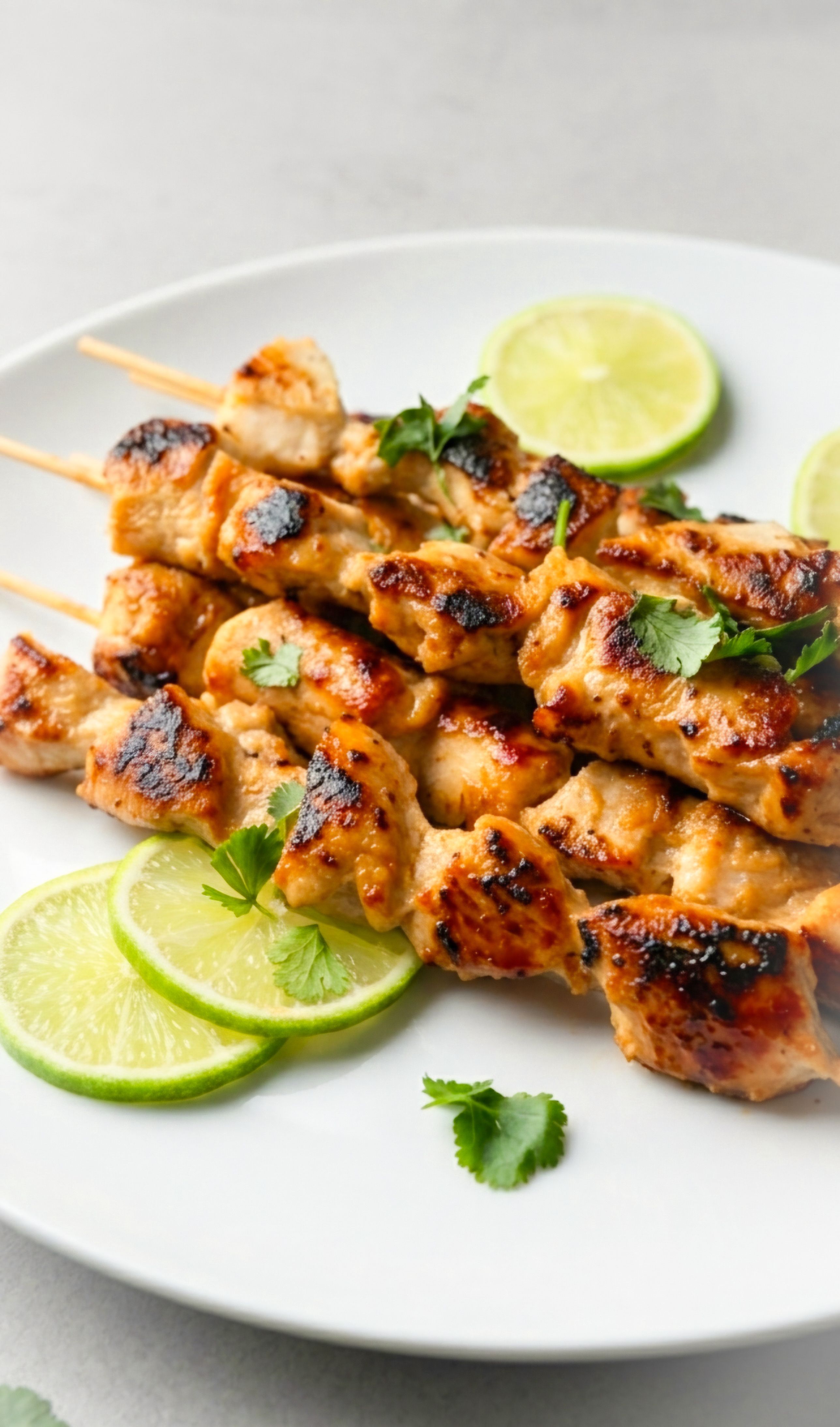 Honig-Limetten-Hähnchenspieße für den Grill oder die Pfanne
