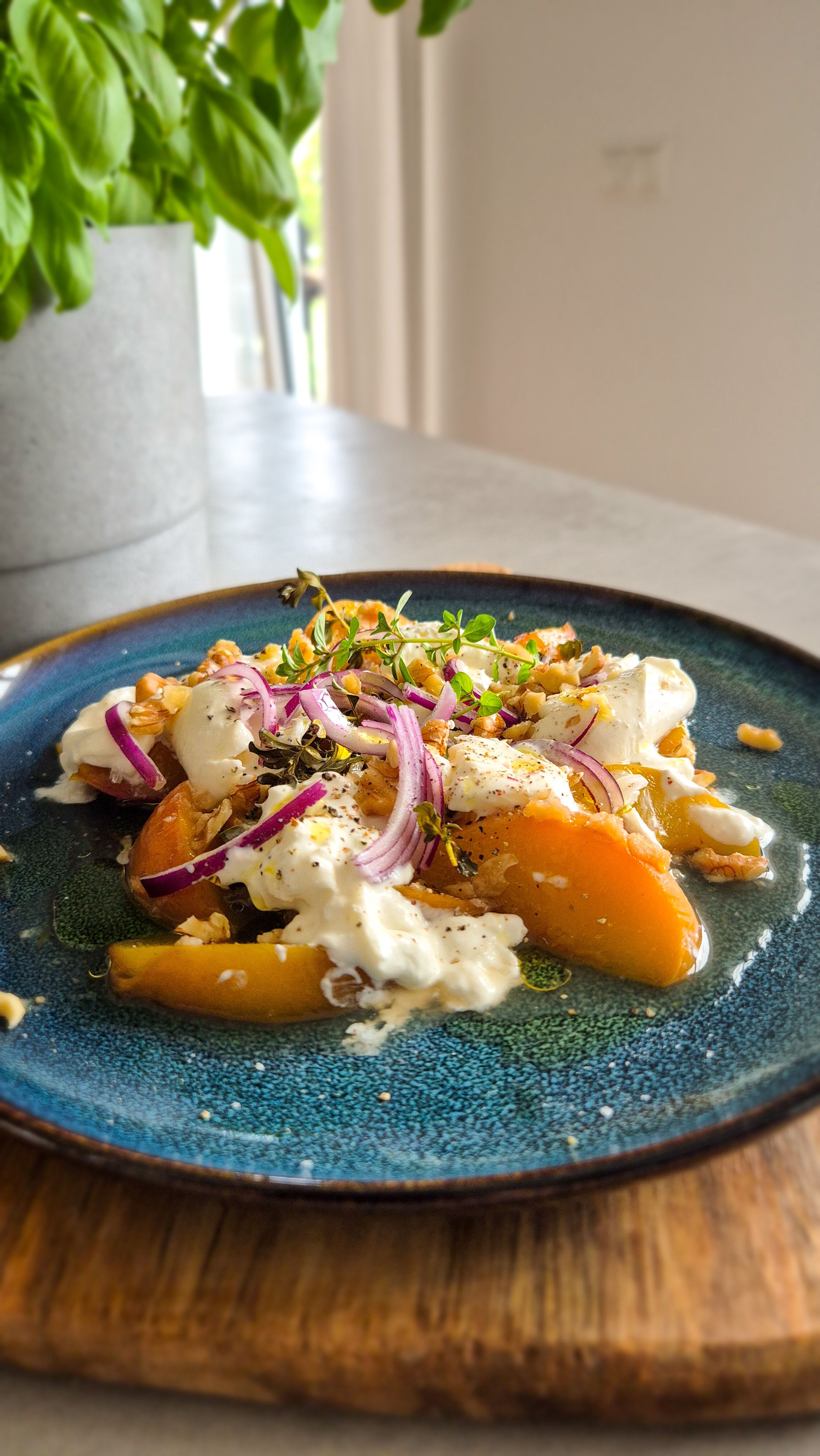 Gebackener Pfirsich mit Burrata - Thumbnail 4