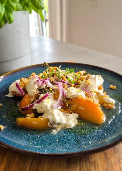 Gebackener Pfirsich mit Burrata - Bild 4