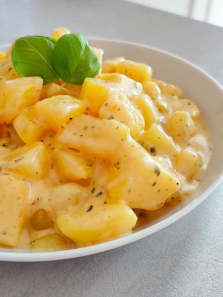 Cremige Schmelzkäse-Sahne-Kartoffeln