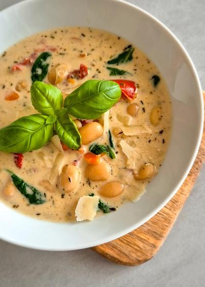 Mediterrane weiße Riesenbohnensuppe - Hauptbild