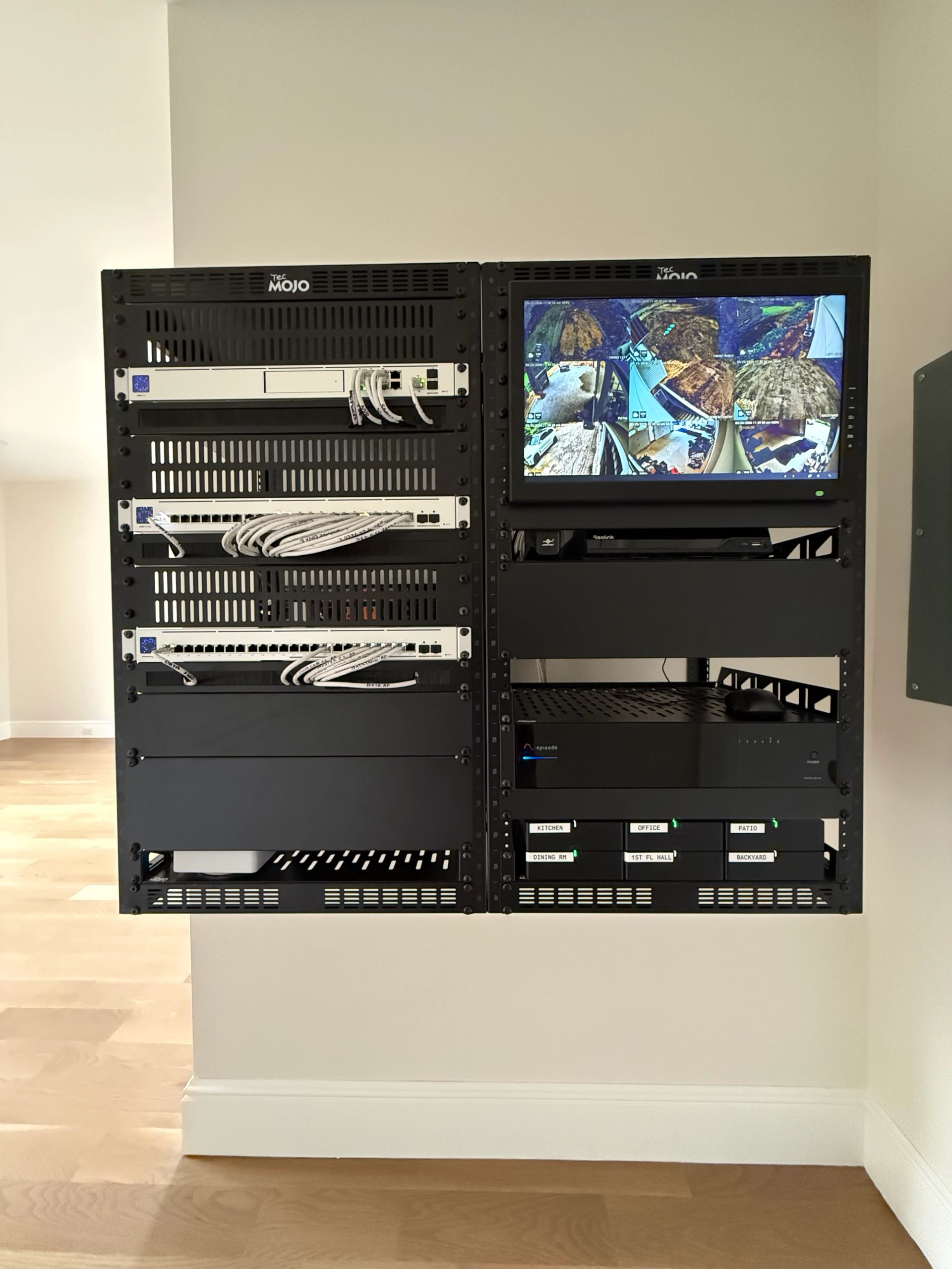 Custom Home Technology Rack