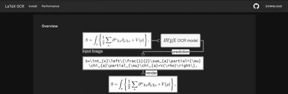 image of LaTeX OCR