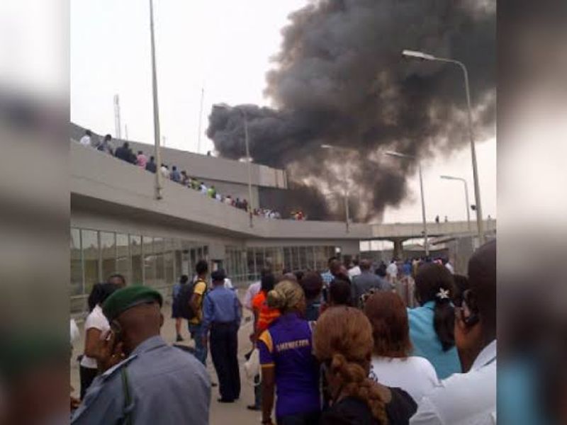 Fire Traps 14 in Control Tower as Lagos Airport Terminal Goes Up in Flames