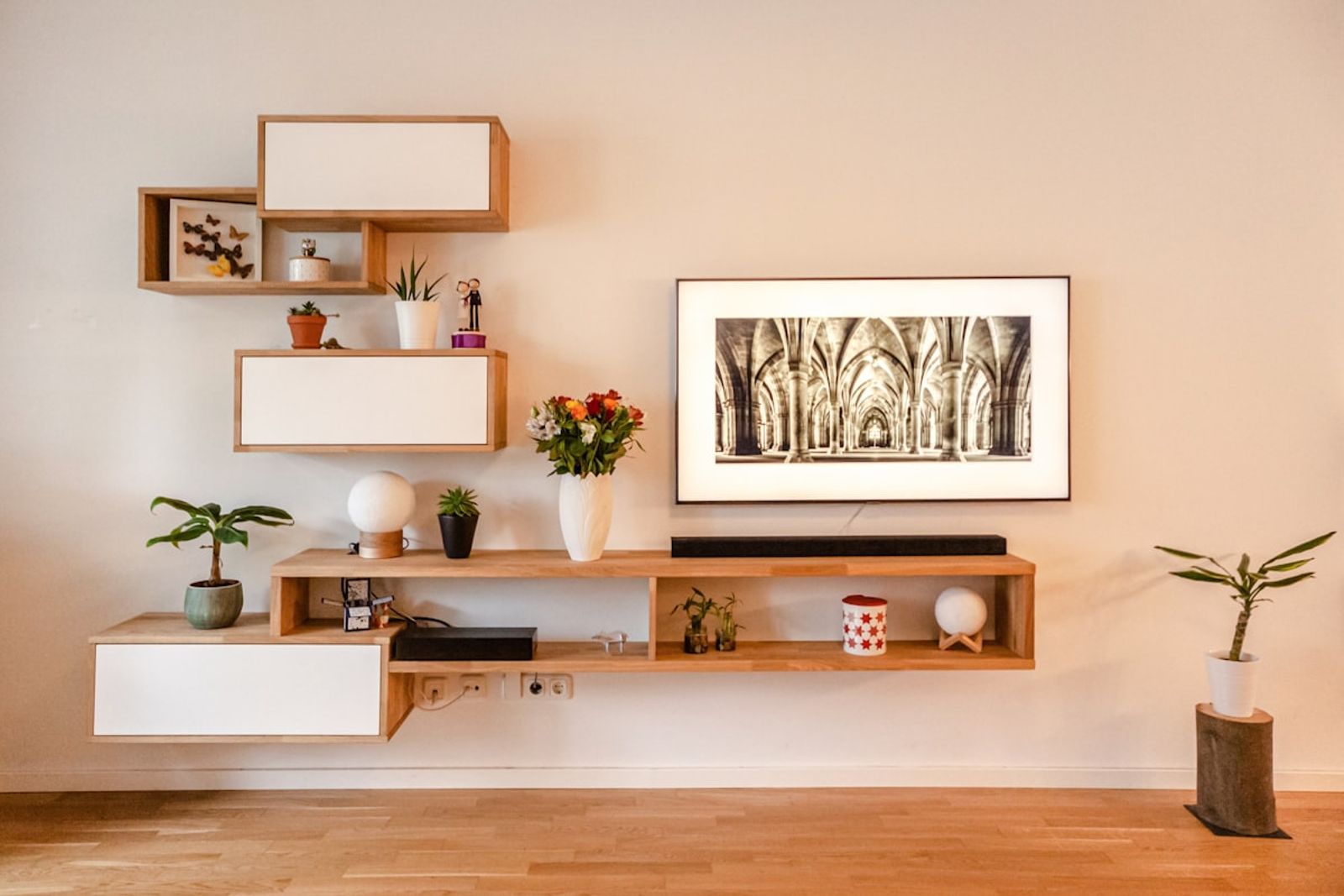 The Gondar Display Cabinet in a styled interior