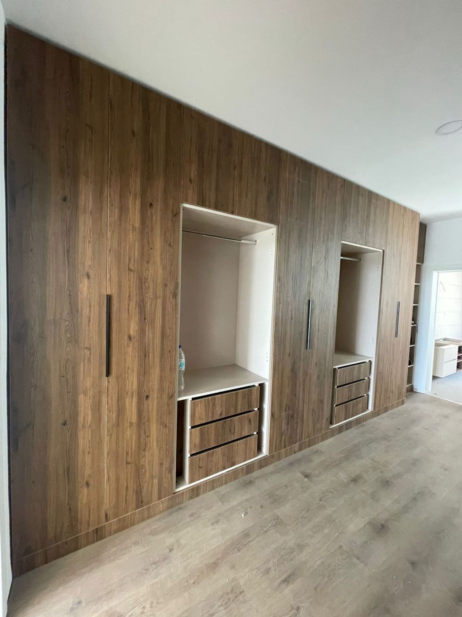 The Smoked Walnut Closet in a styled interior