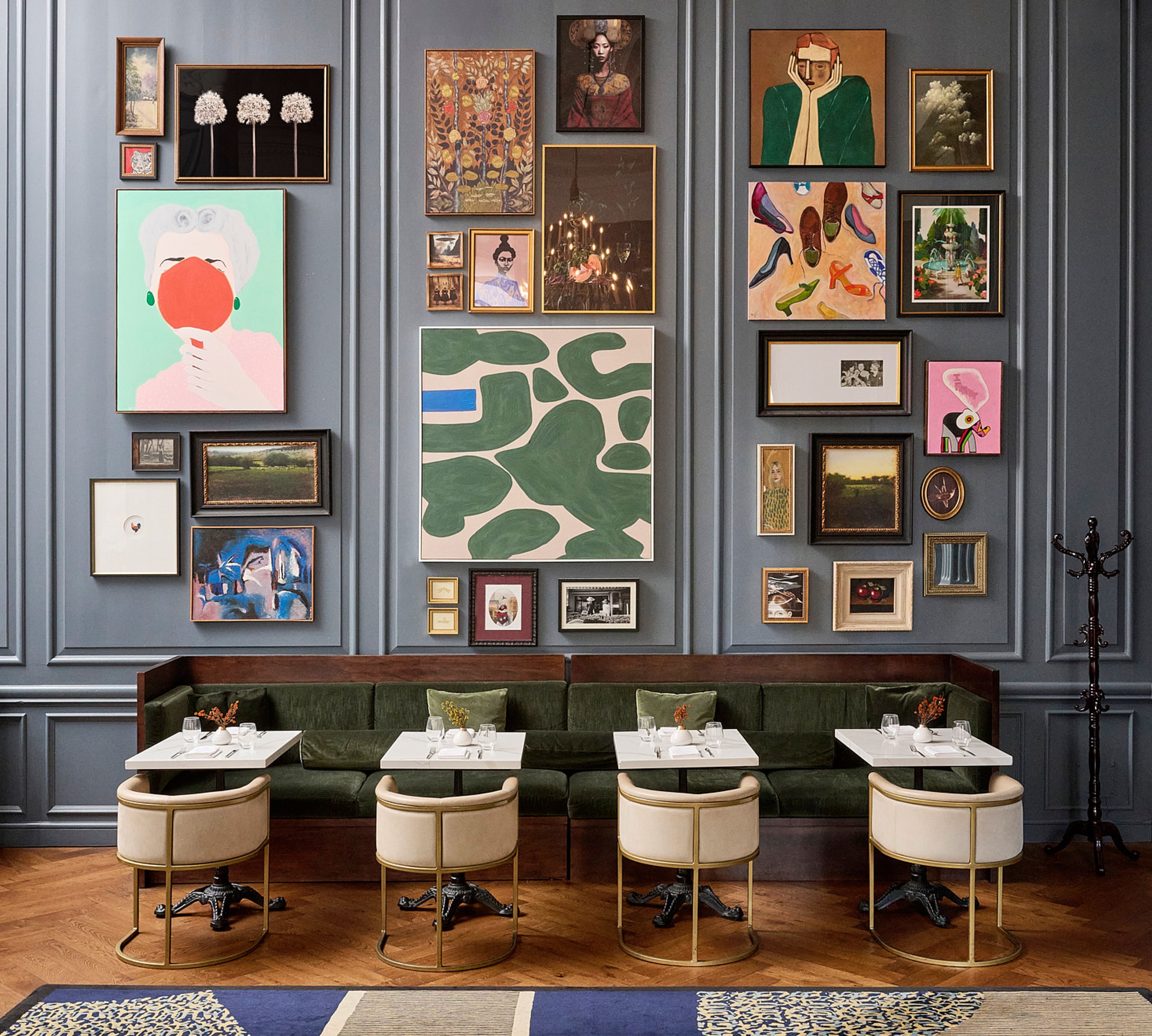 dining room with artwork
