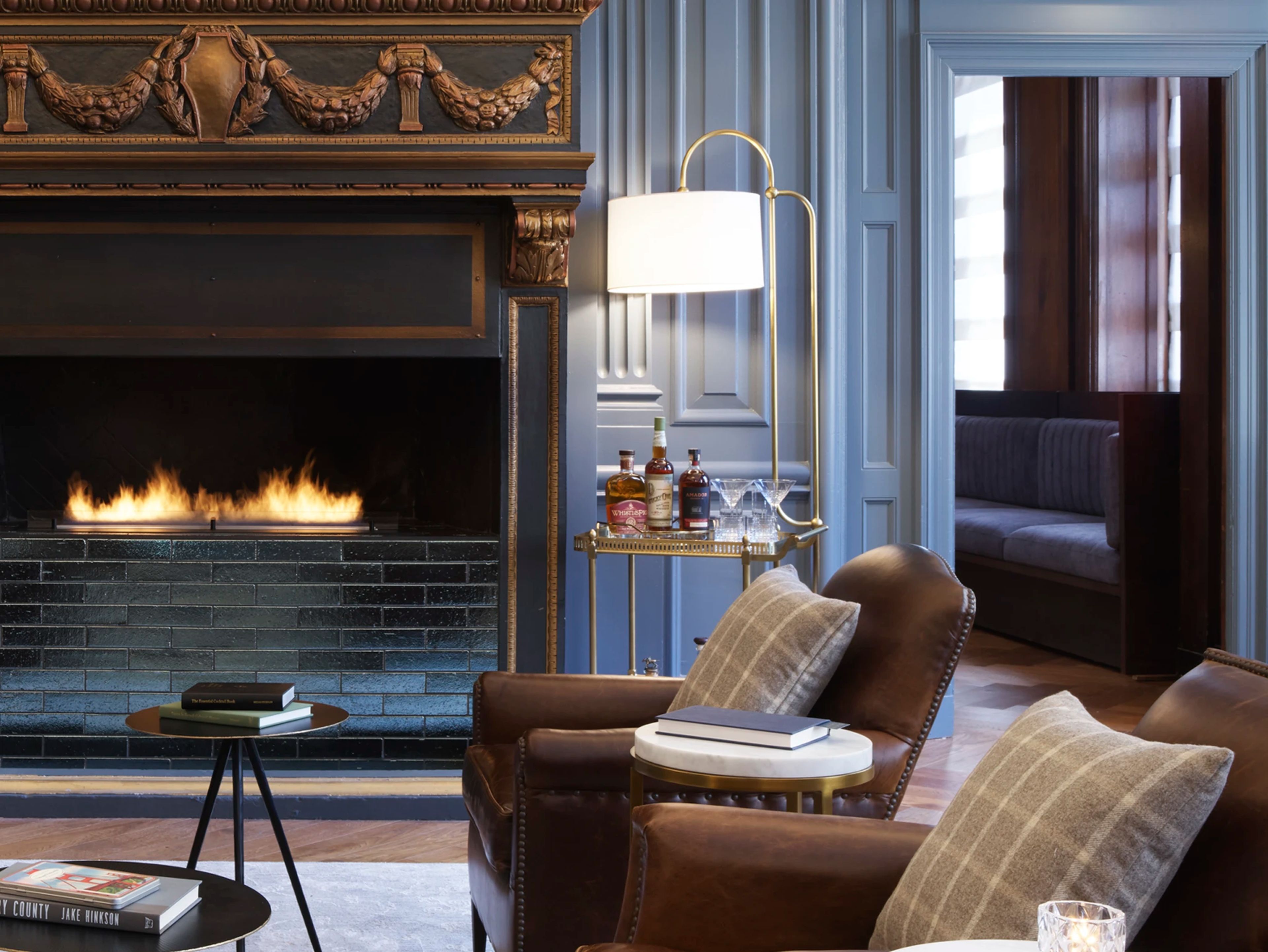 Beacon Grand - Meeting Room Library Fireplace