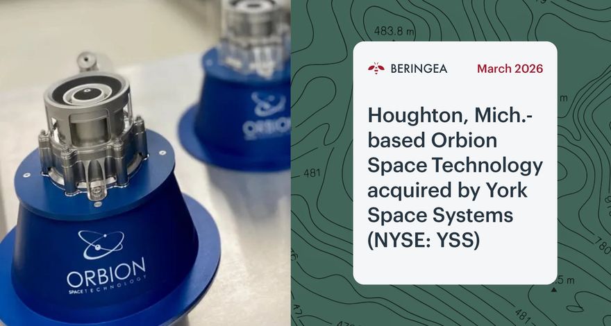 Beringea U.S. portfolio company Orbion Space Technology acquired by York Space Systems (NYSE: YSS) - Featured Image