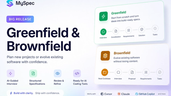 Introducing the Next Generation of MySpec: Smarter Planning, Better Specifications, and a Complete Development Workflow