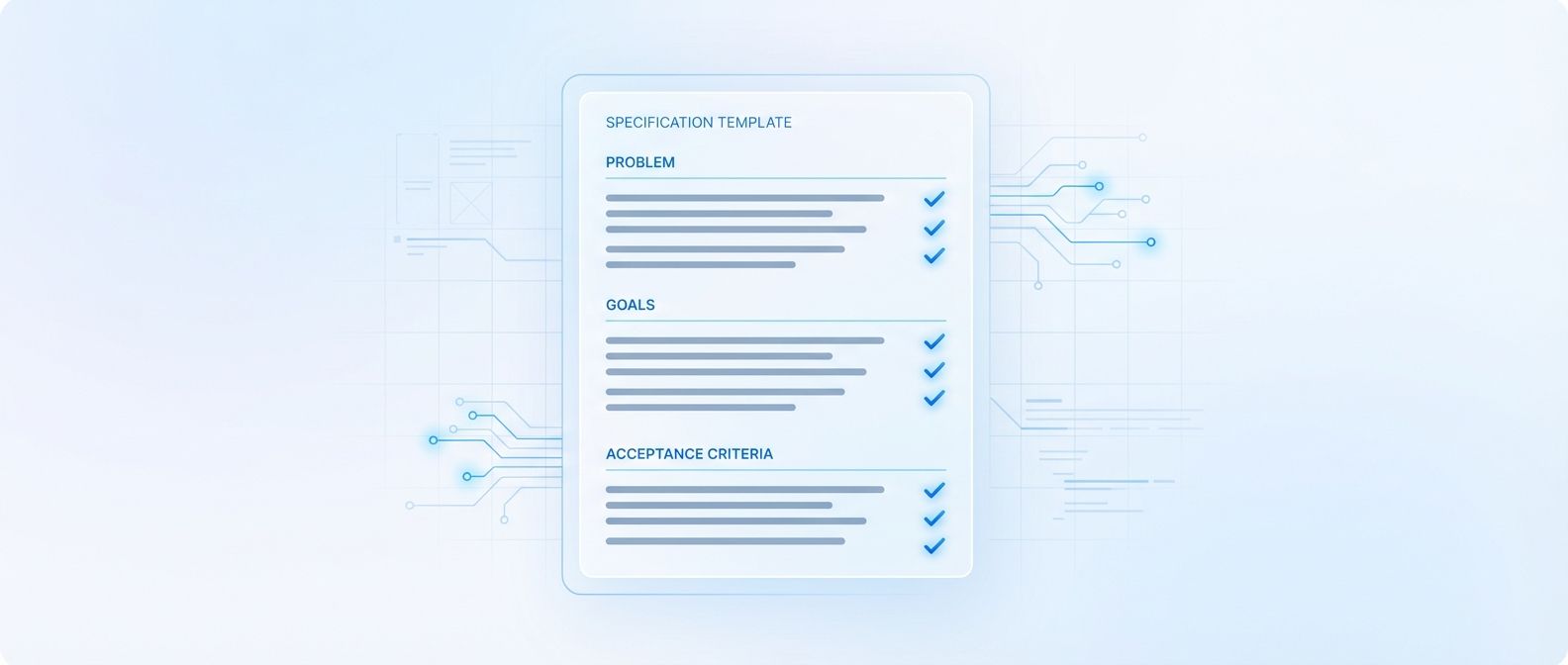 Product manager drafting a specification document on a laptop
