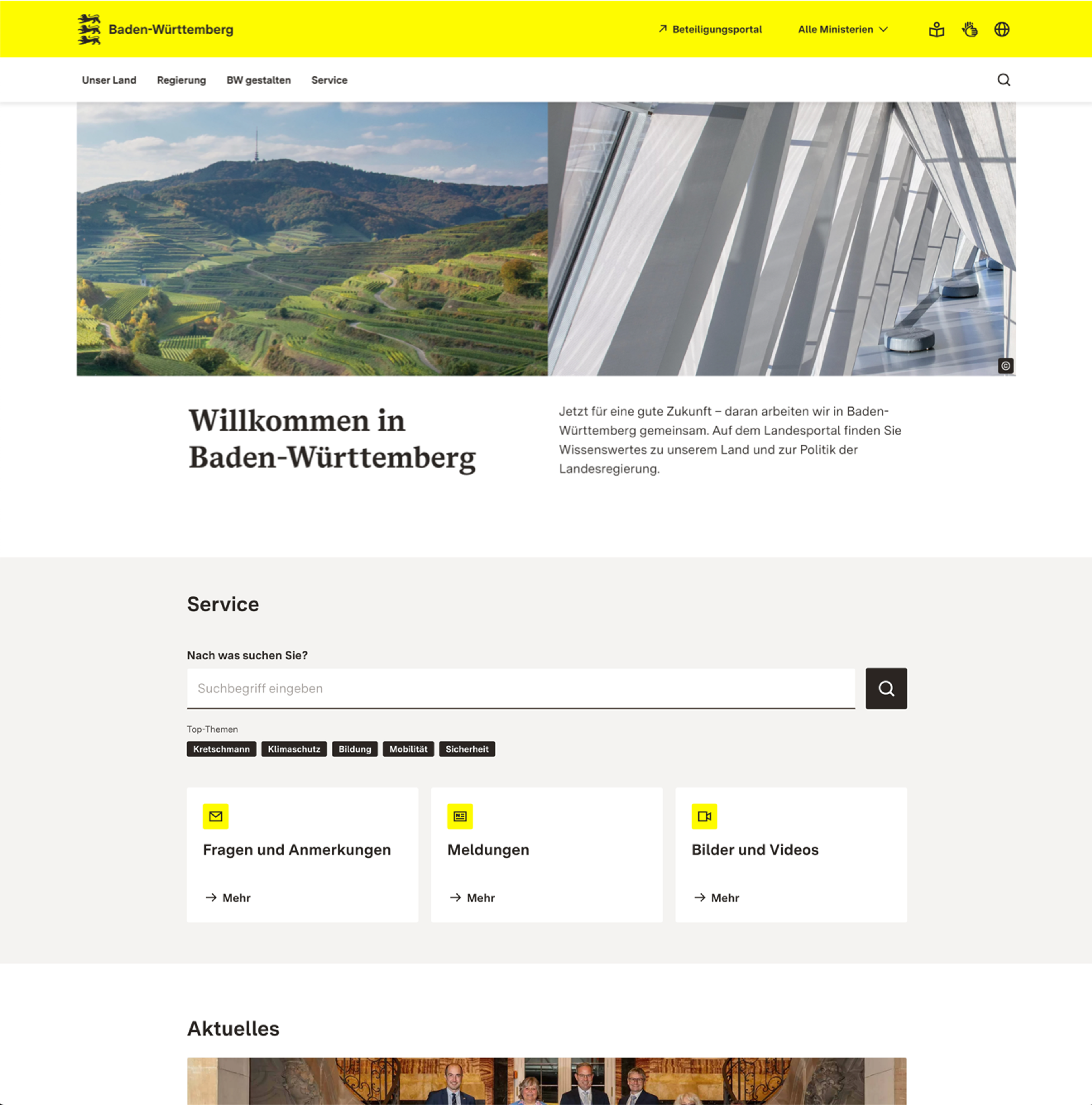 Baden-Württemberg.de Homepage