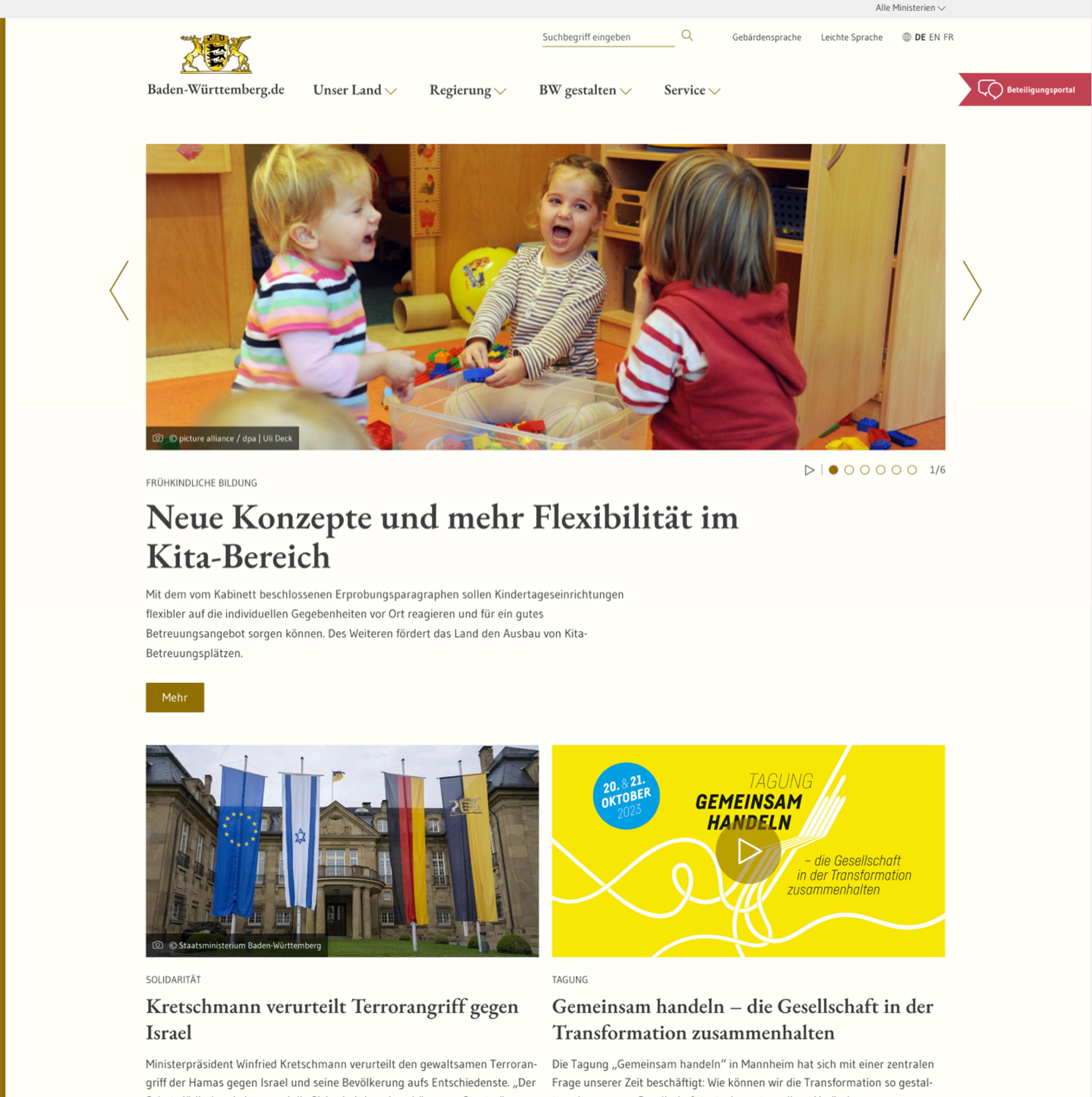 Baden-Württemberg.de Homepage