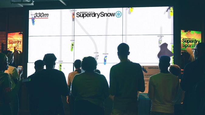 Snowboarding for the Superdry flagship store