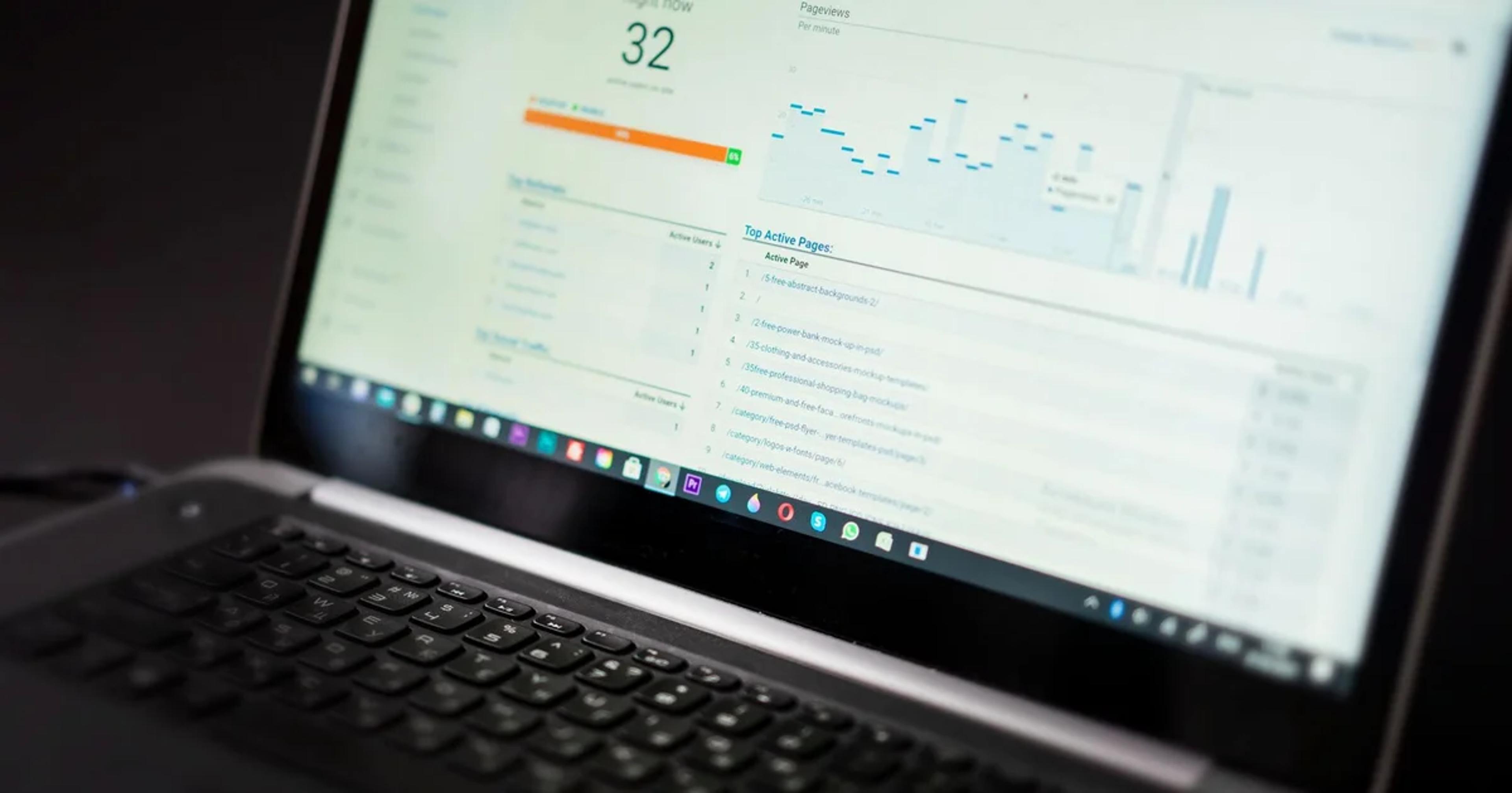 A digital dashboard showing predictive analytics for web accessibility compliance metrics