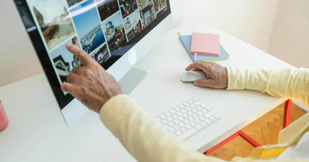 A professional reviewing web accessibility and ADA compliance metadata on a computer screen
