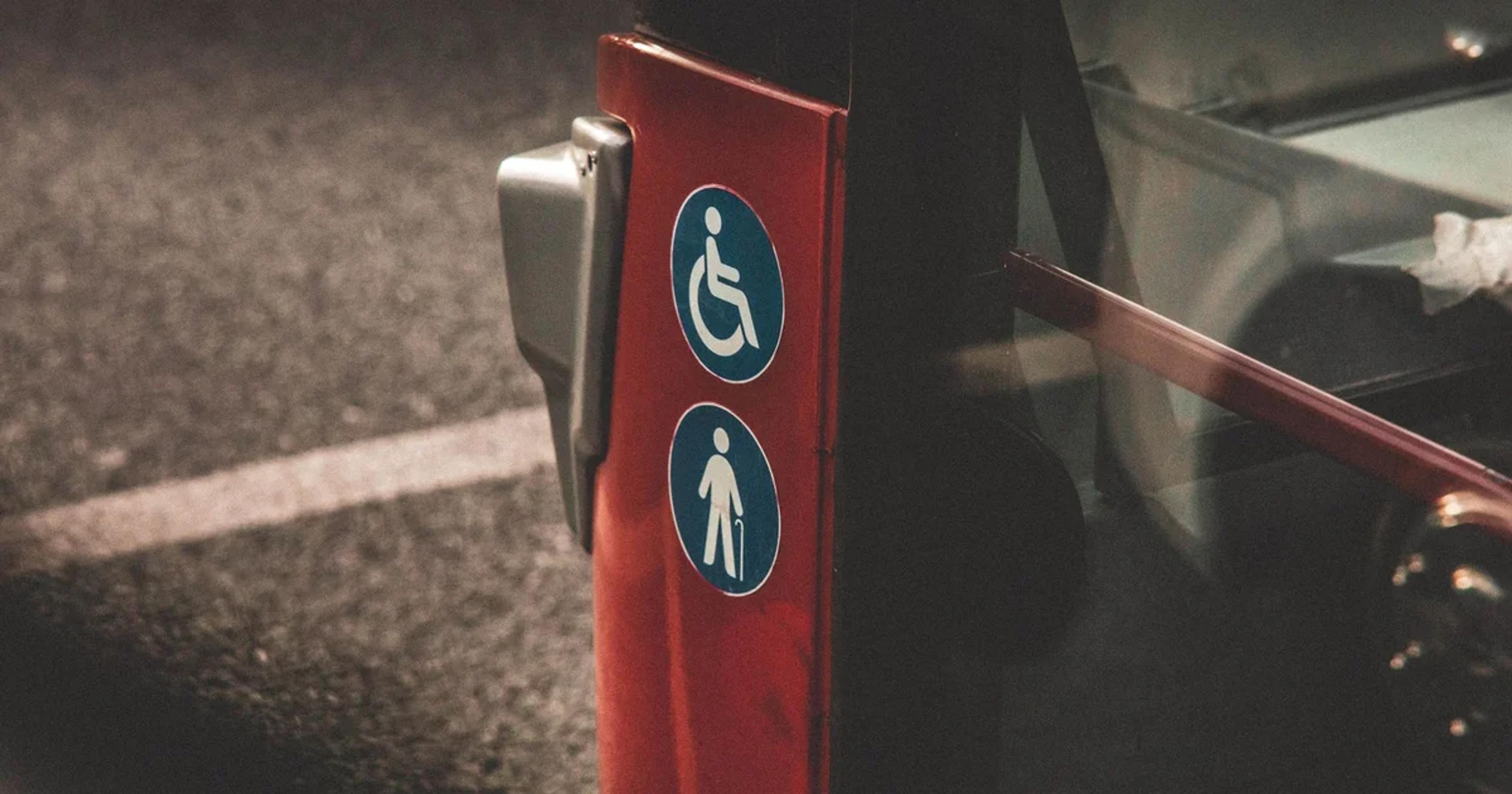A digital kiosk in a city plaza demonstrating ADA compliance for civic IoT systems