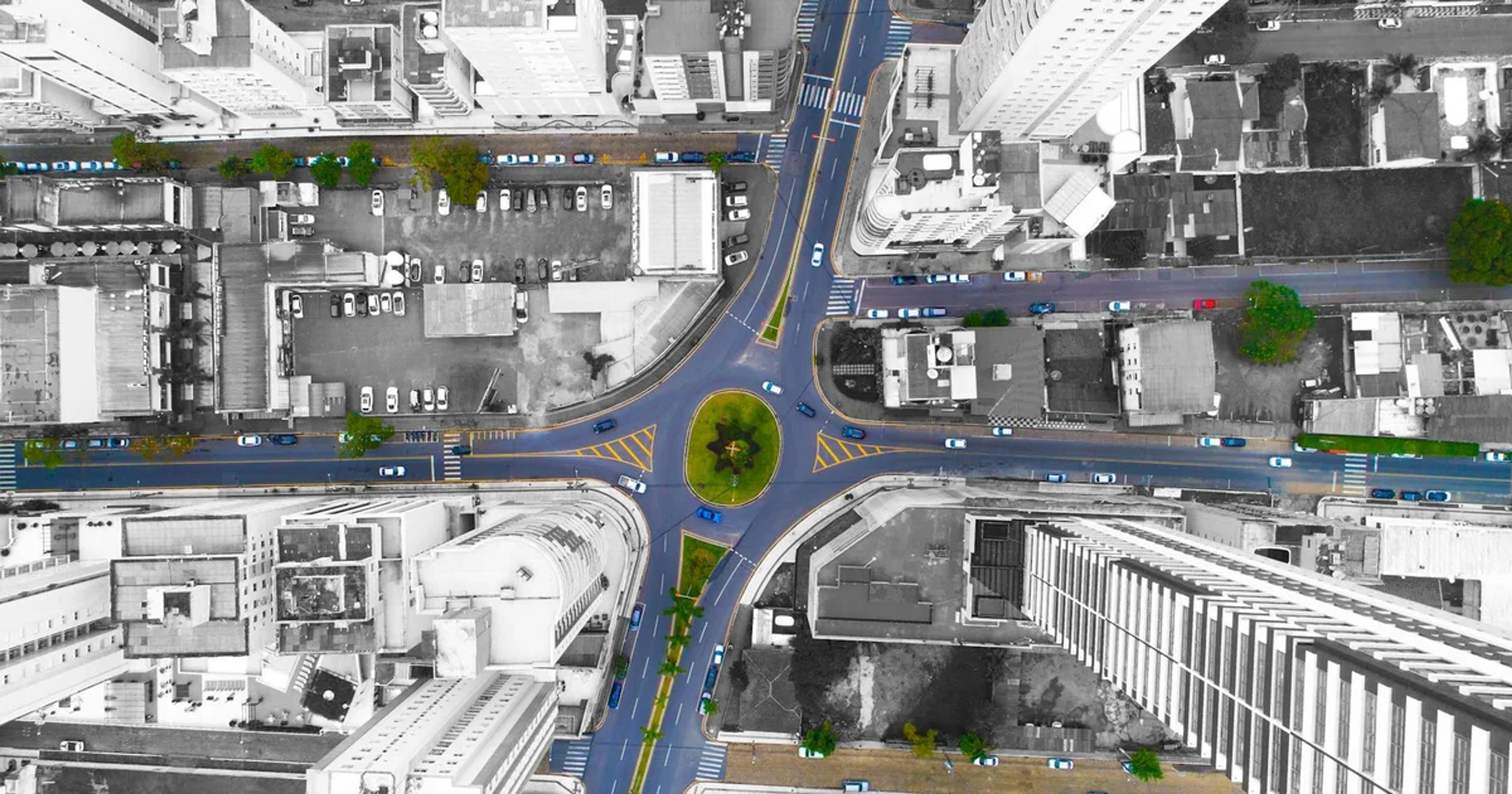 A diverse team using an accessible public digital twin dashboard for city planning