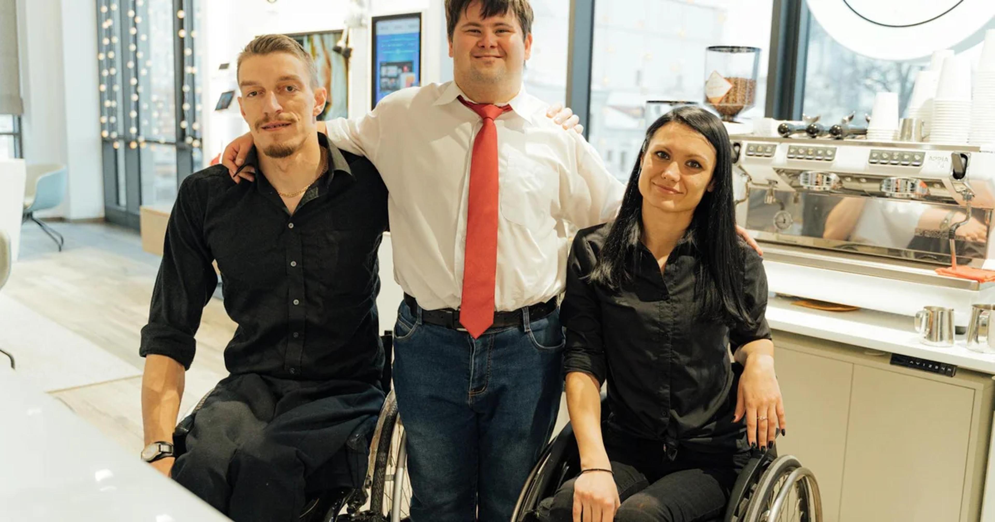 A diverse Agile development team collaborating on integrating web accessibility features into a digital product.