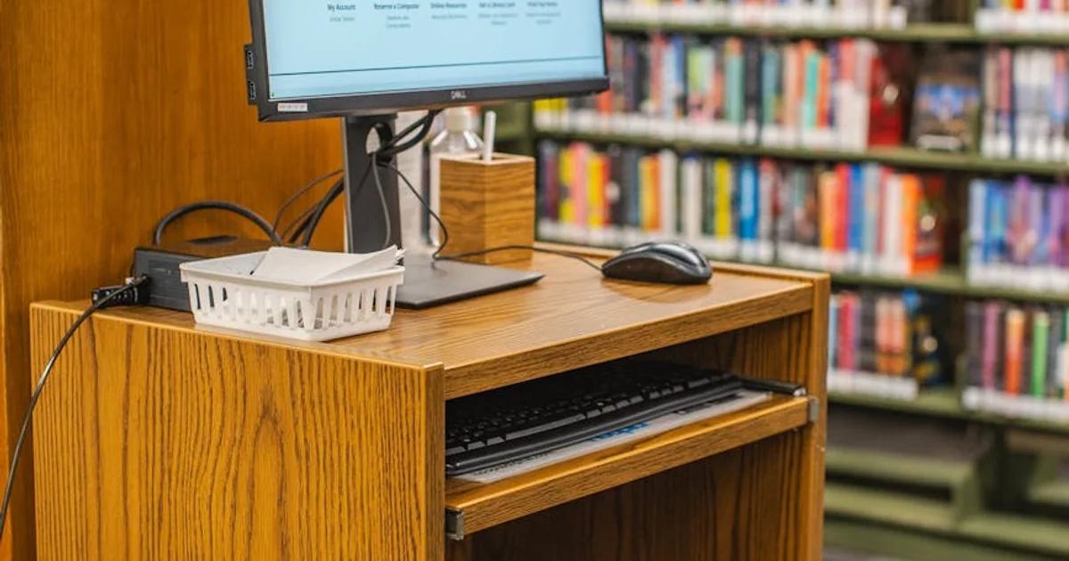 Diverse users engaging with a digital library, highlighting digital accessibility and ADA compliance.