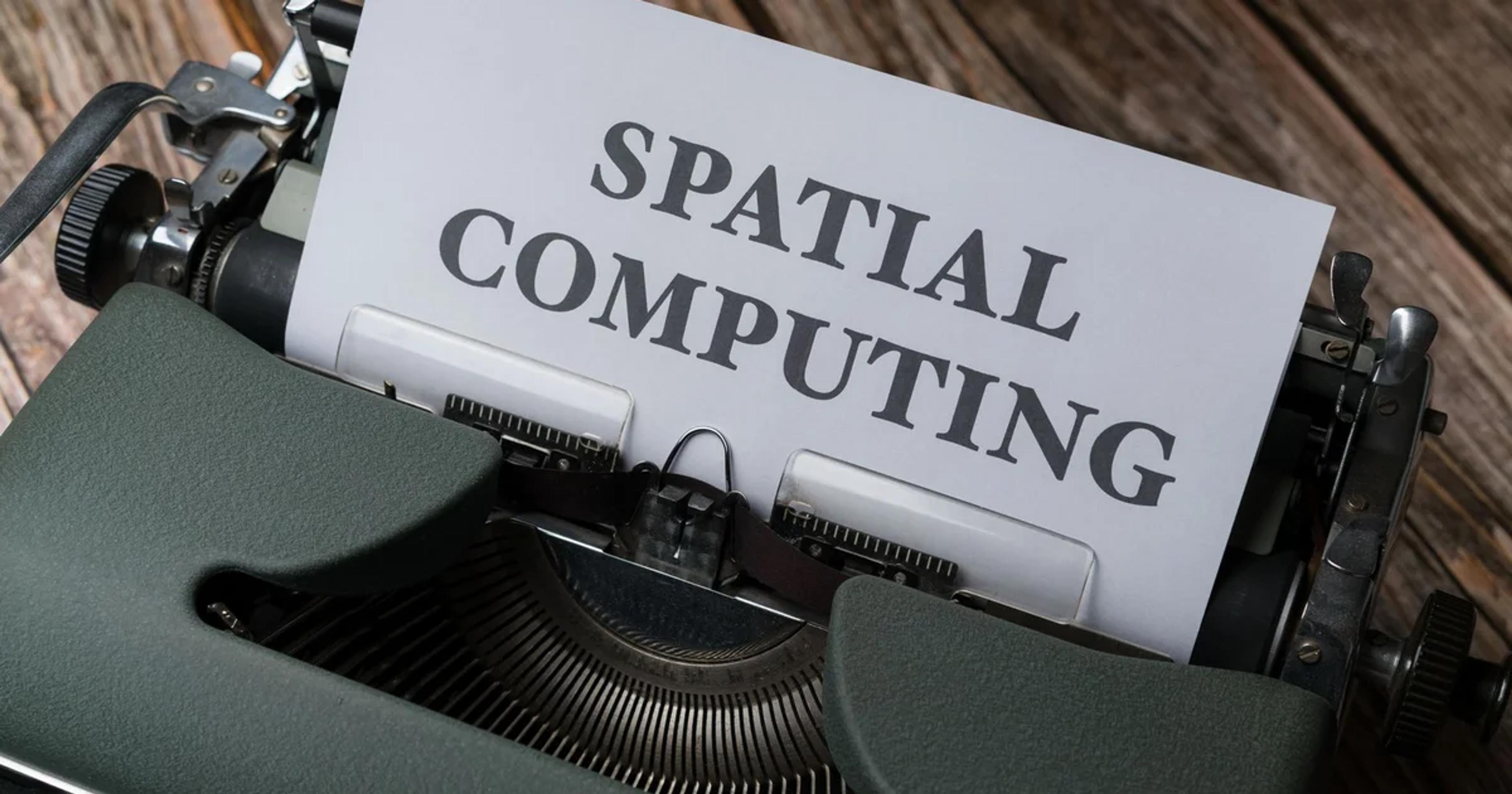 Professional using accessible civic spatial computing interfaces in a modern public office