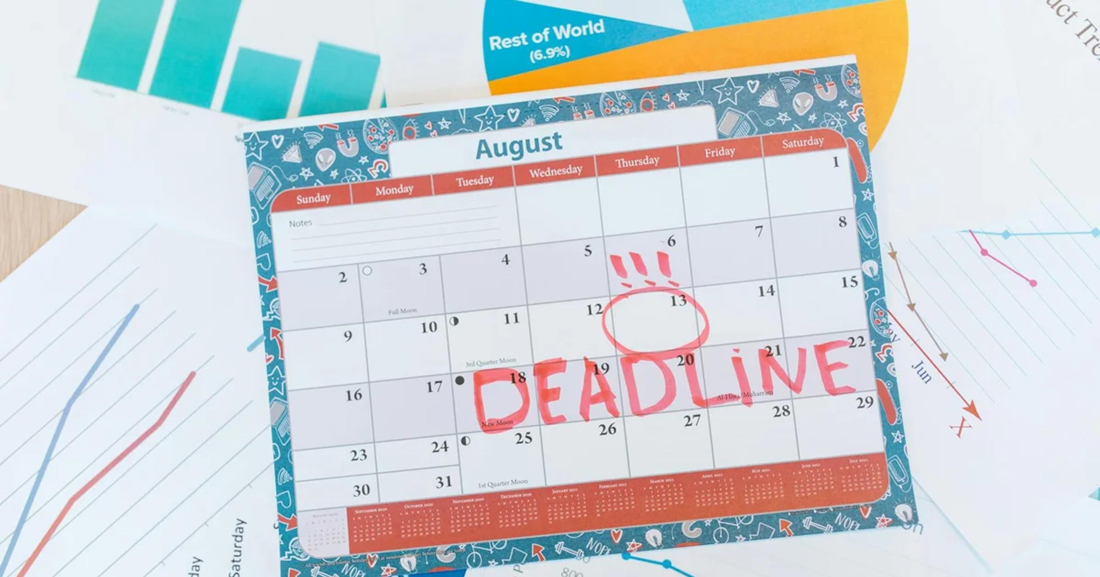A business calendar highlights critical phased compliance dual deadlines, ensuring web accessibility for all users.