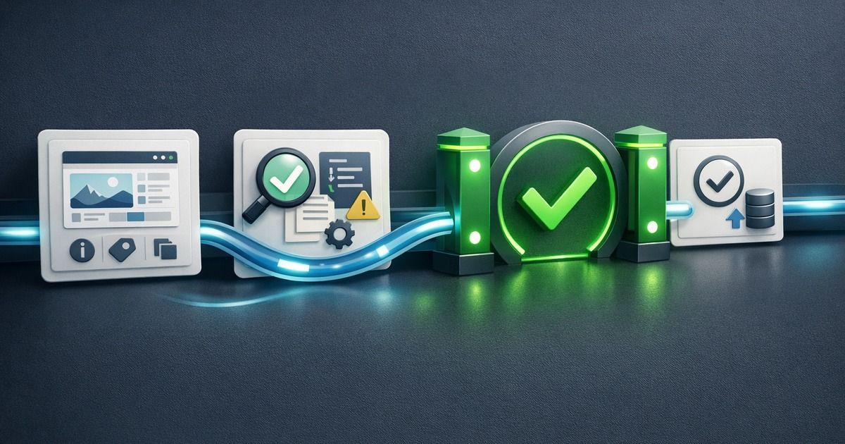 Generated deployment pipeline illustration for preventing metadata regressions