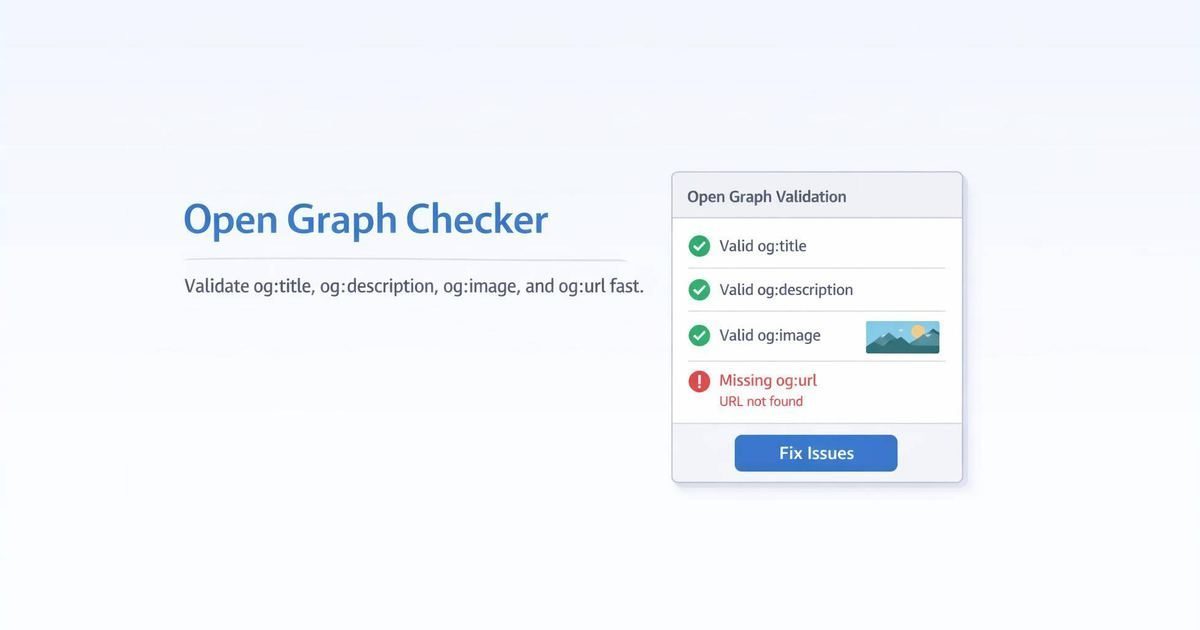 Open Graph checker report for a Facebook preview debugging story