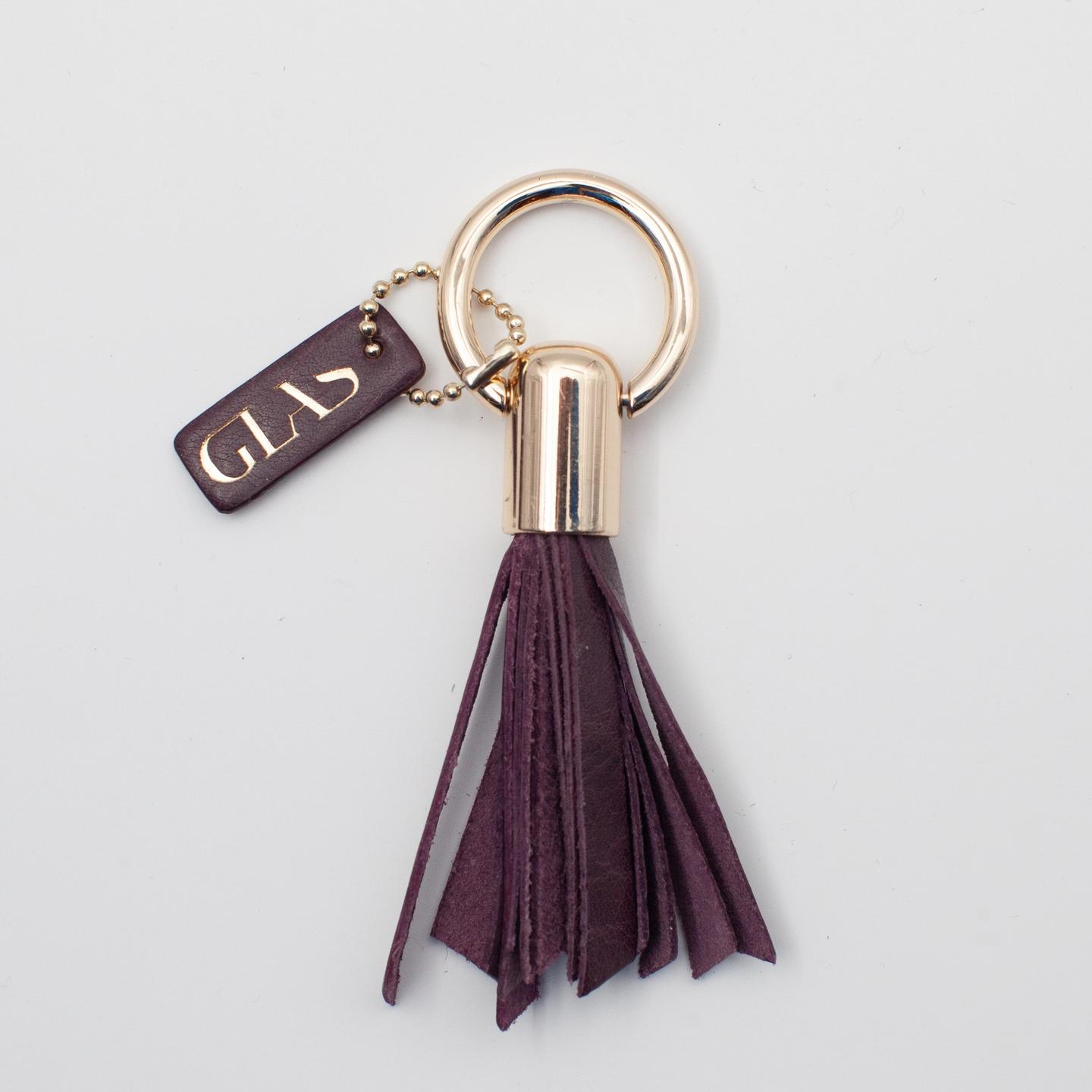 Leather Tassel Bag Accessory Wine Red