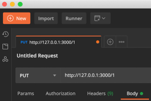 Postman PUT request with request parameter