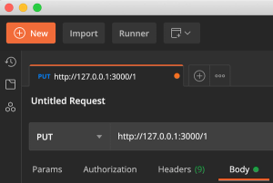 Postman PUT request with request parameter
