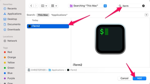 add iterm2 to login items