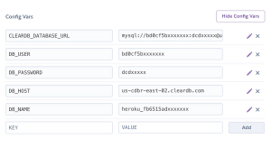 Heroku config vars