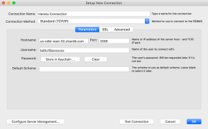 MySQL Workbench setup new connection