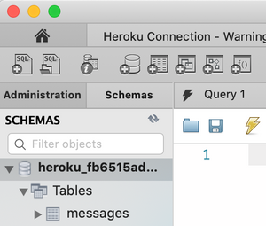 MySQL Workbench schemas