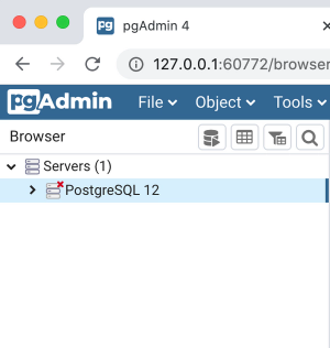 pgAdmin 4 browser