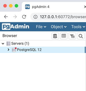 pgAdmin 4 browser