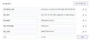 Heroku config vars