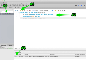 MySQL Workbench statement