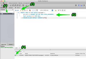 MySQL Workbench statement