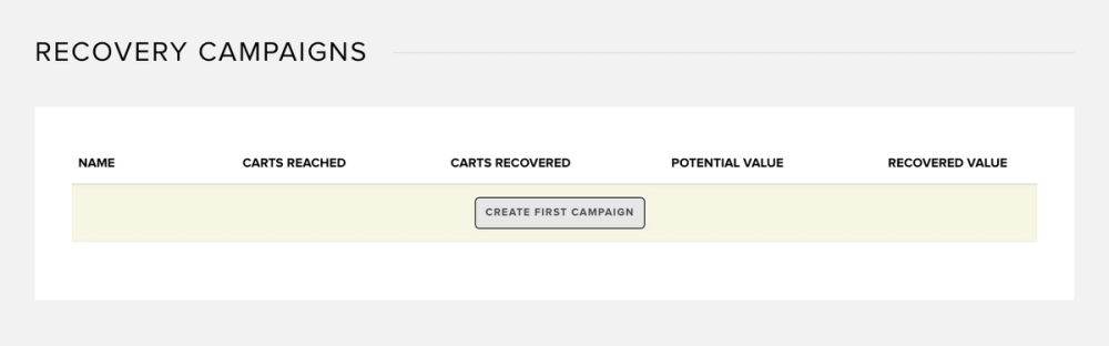 Creating a first recovery campaign in Snipcart dashboard.png