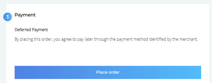 Deferred payments checkout form