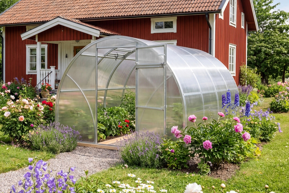 Vidar 300 i en härlig naturlig trädgård